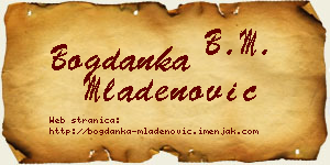Bogdanka Mladenović vizit kartica